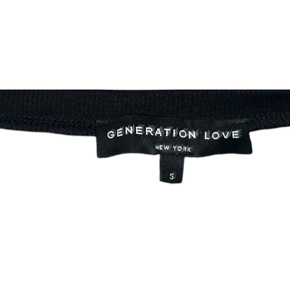 Generation Love Knit Tunic Top Chevron Pattern Long Sleeve Black White S - Picture 3 of 5